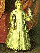 Philippe de Champaigne little girl with falcon oil on canvas